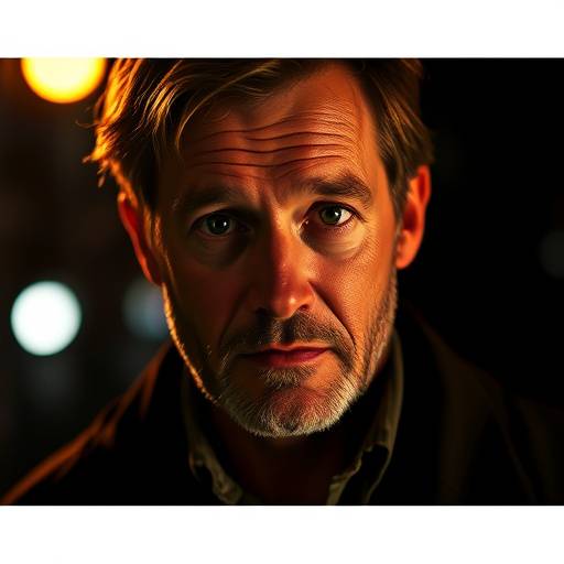 Portrait de Luc Leclerc, directeur de la photographie renommé, avec un regard intense